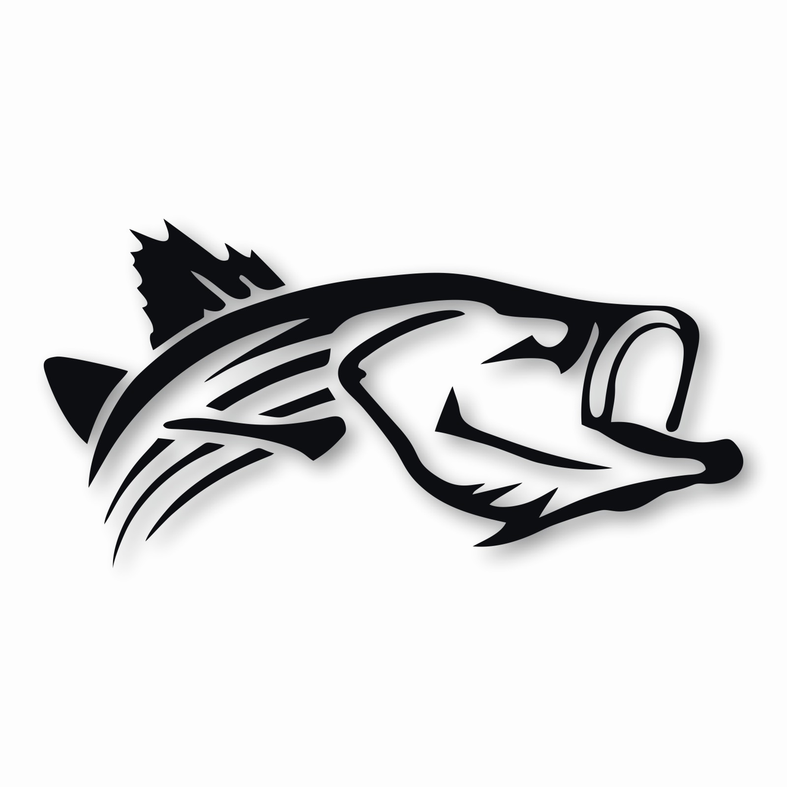 Striper Striped Bass Fishing Fish - Vinyl Decal Sticker - CHOOSE Size & Color