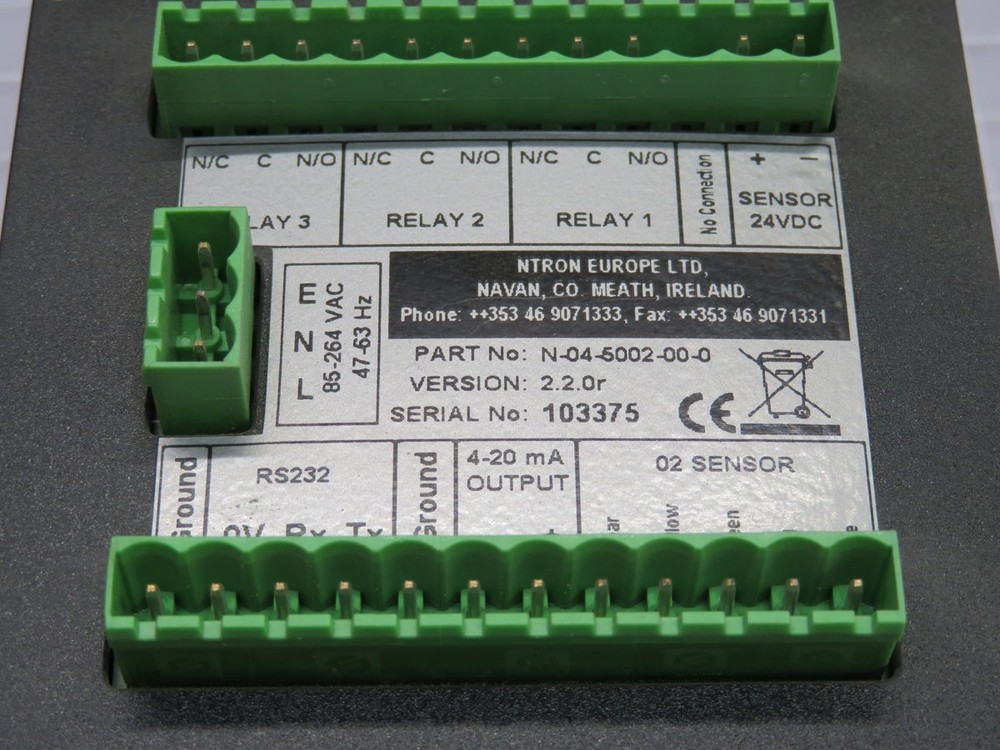 NTRON MICROX-123 MICROX OXYGEN ANALYSER & SENSOR T253020