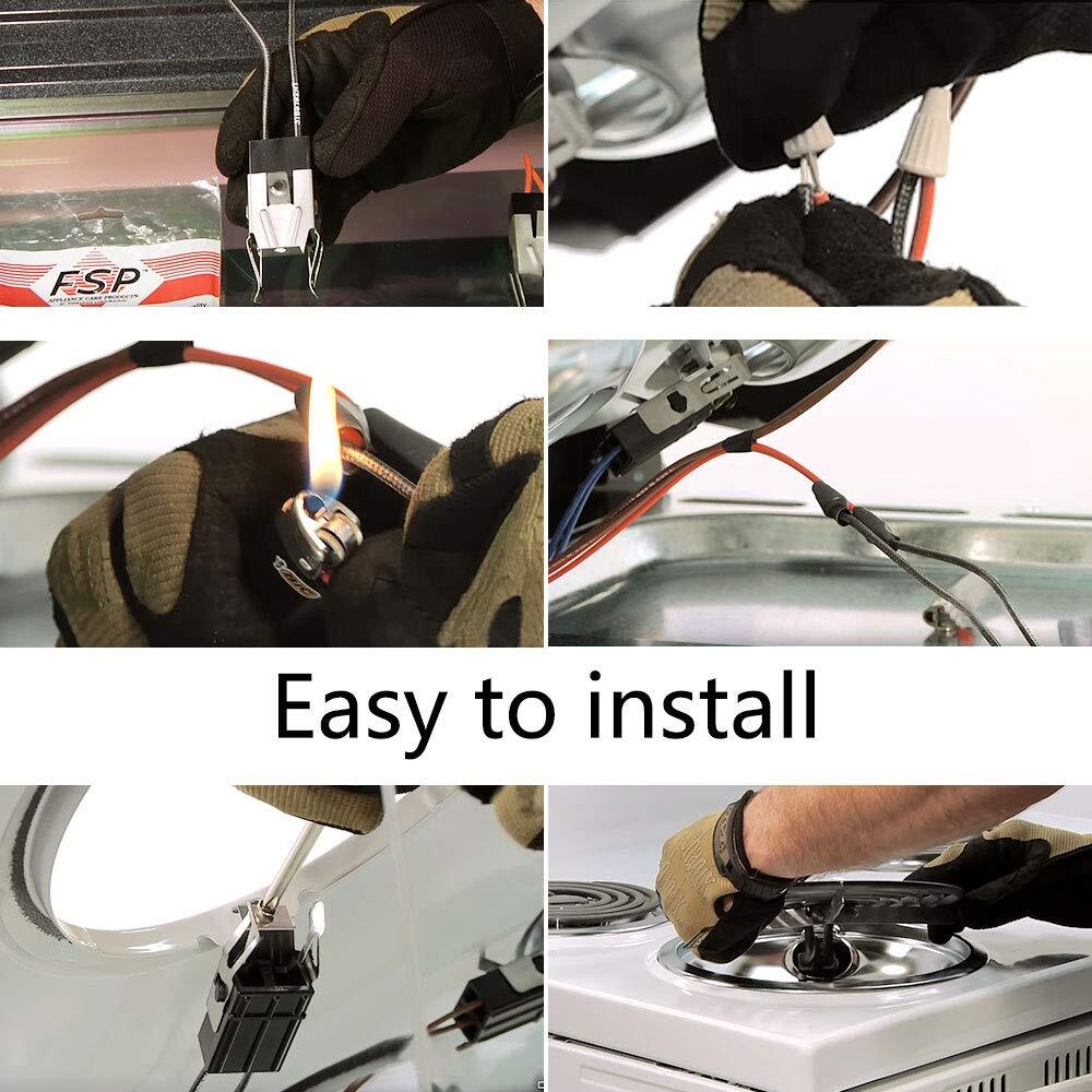 4 Pack 330031 Range Burner Receptacle Kit for Whirlpool Kenmore Range Stove