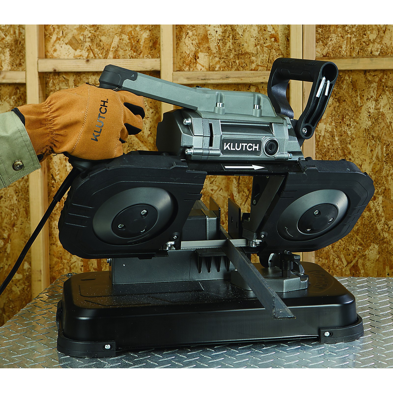 Klutch Electric Portable Benchtop Bandsaw, 120V