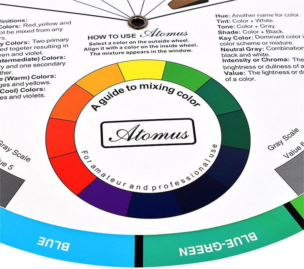 JimKing Creative Color Wheel, Paint Mixing 9.9 x inches, mutil color