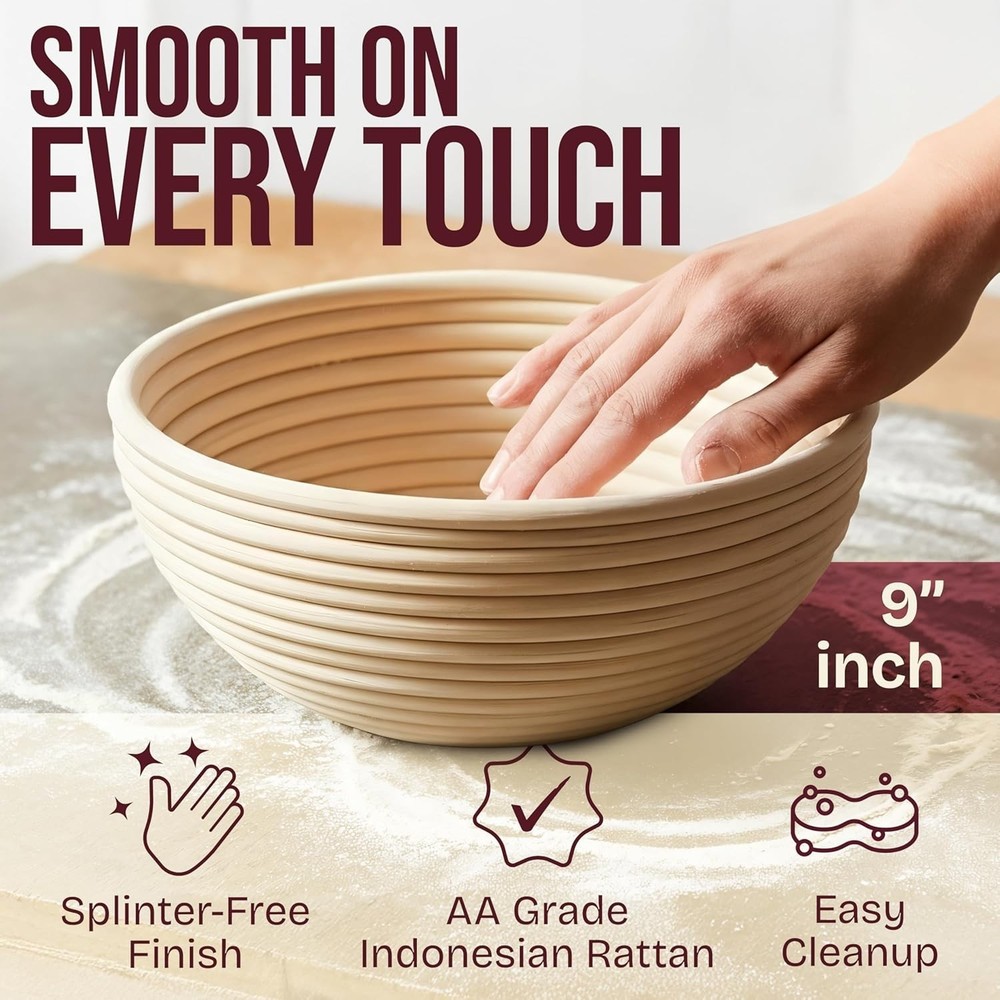 Sourdough Tools Bundle: Banneton Basket & Starter Jar