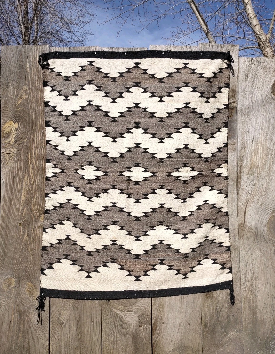 Navajo Rug Antique Native American Indian Blanket JB Moore 1920 58 x 45