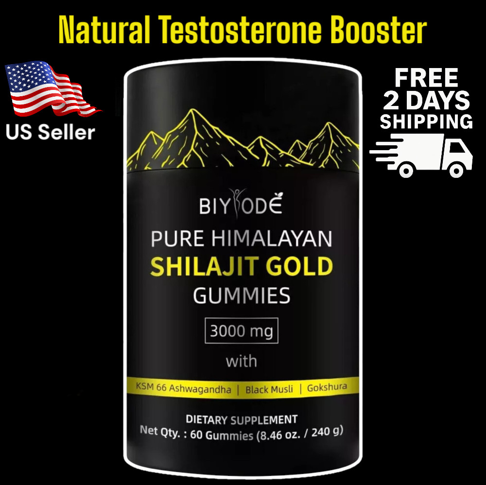 Himalayan Shilajit GOLD Gummies, Organic, Extremely Potent 3000 mg, Fulvic Acid.
