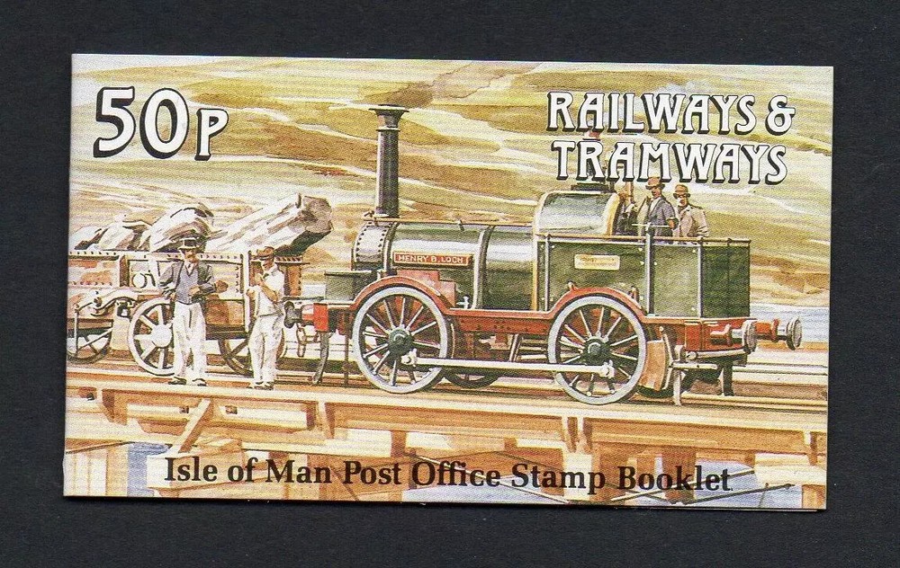 Isle of Man, Railways and Tramways SB26 booklet, 1991, MNH