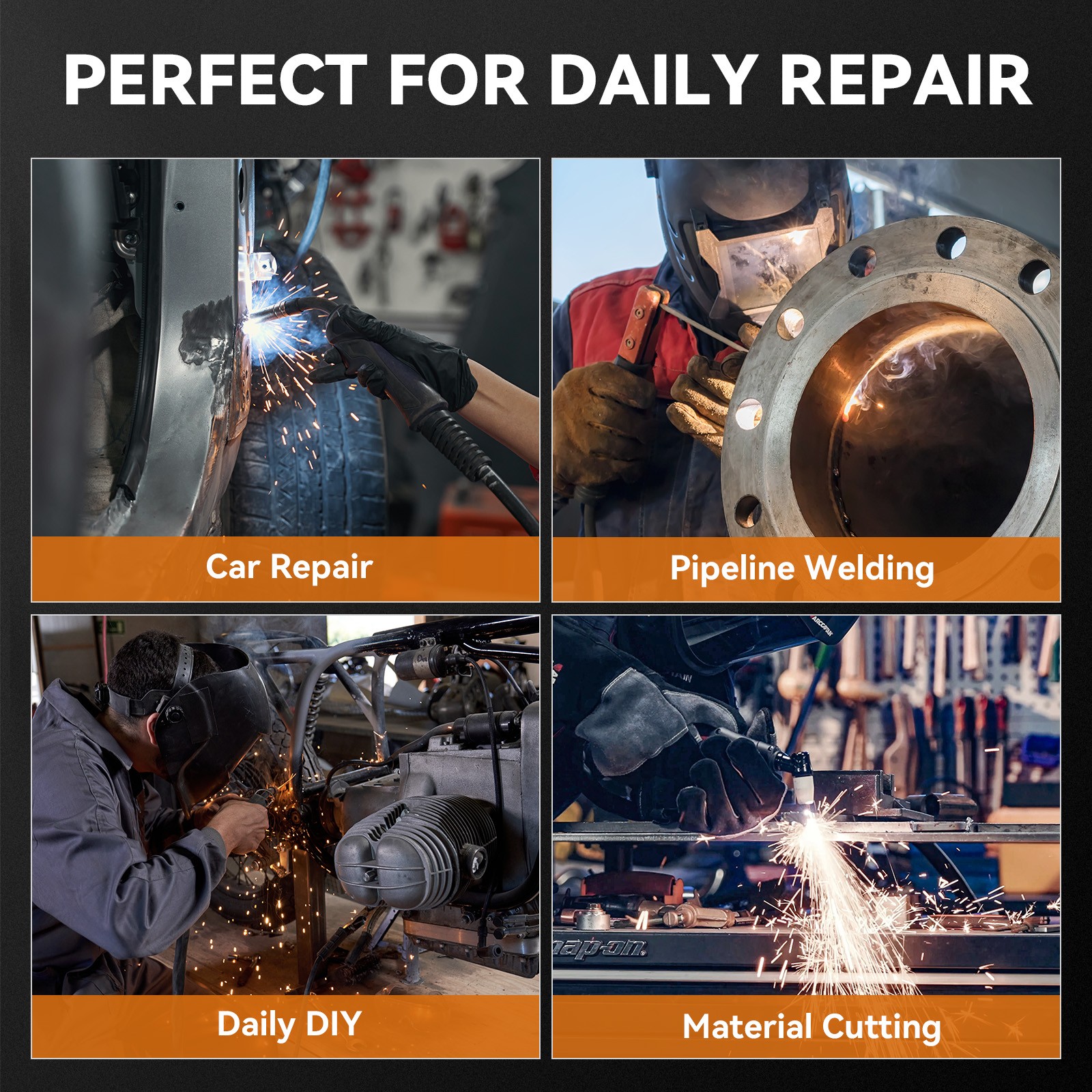 ARCCAPTAIN MIG205MP MIG Welder Plasma Cutter/Pulsed MIG/Flux Core/Spool Gun/TIG