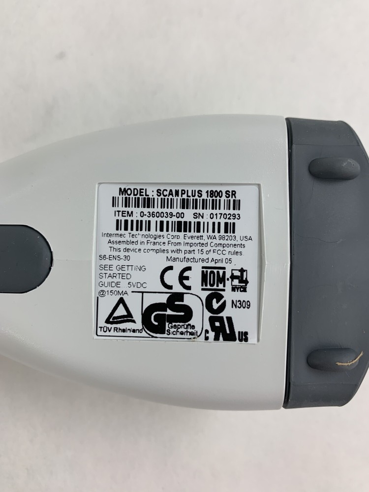 Box Opened Intermec ScanPlus S1800 Barcode Scanner 0-360019-01