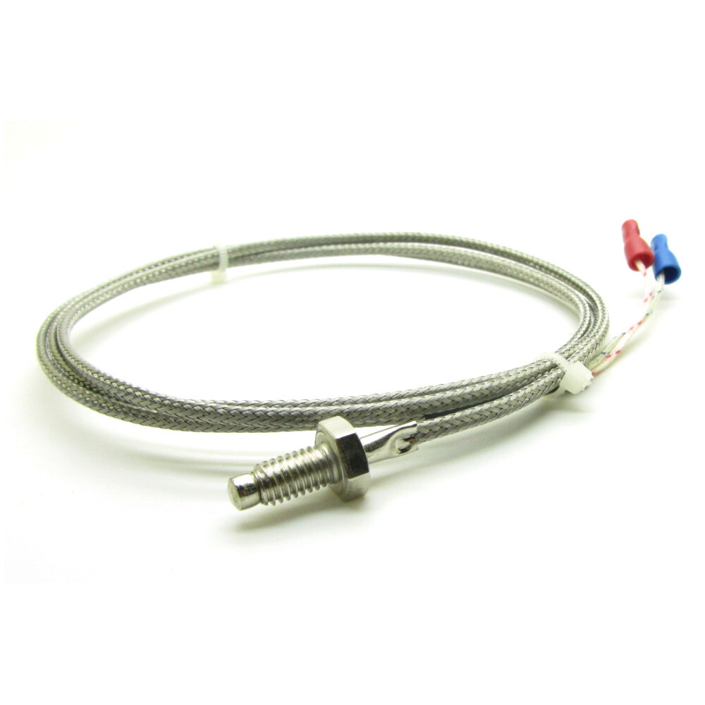 1M Cable K Type Screw Thermocouple Temperature Sensor Probe 6mm Thread 0-600℃
