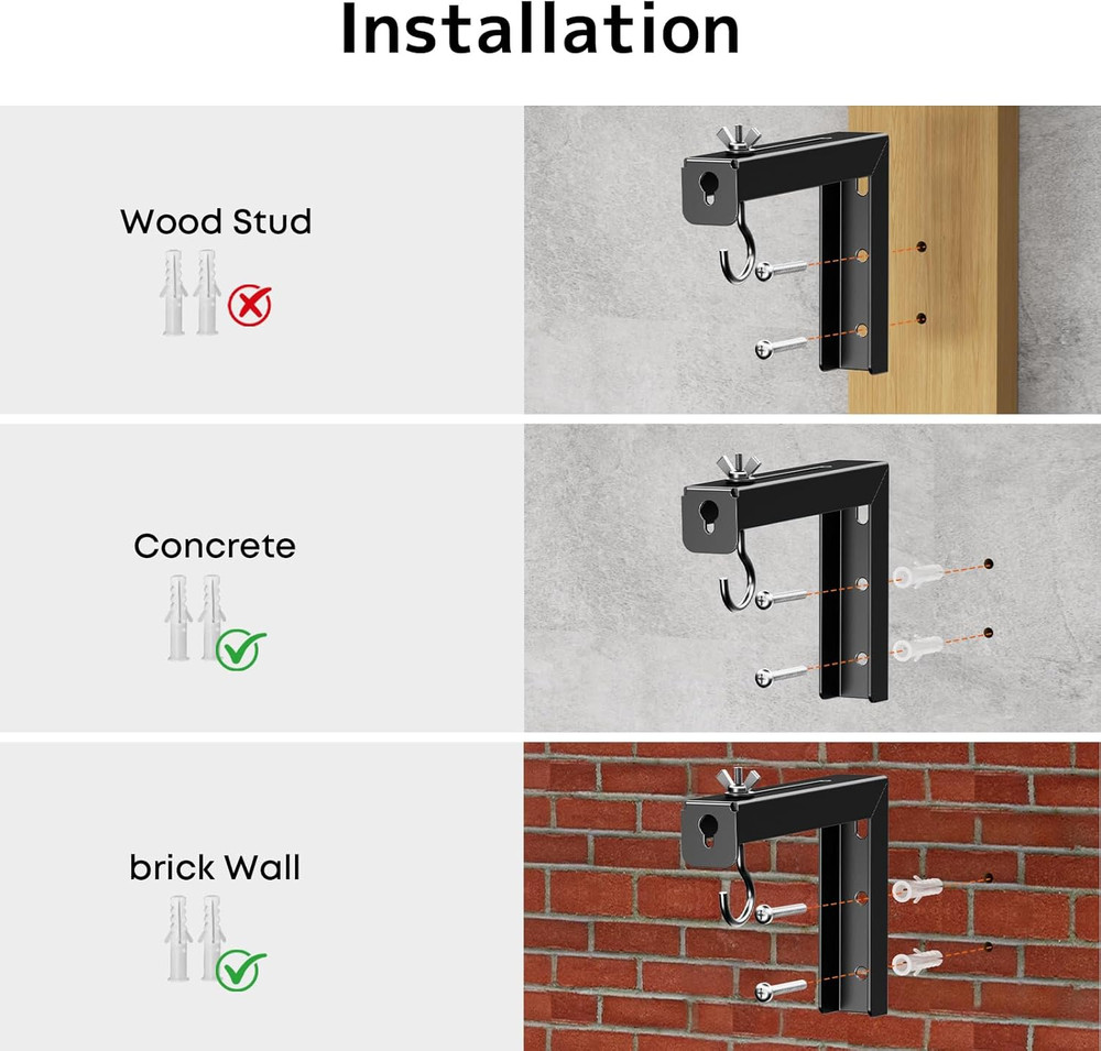 Universal Projector Screen Ceiling Mount L-Brackets, Wall Hanging Mount 6 inc...