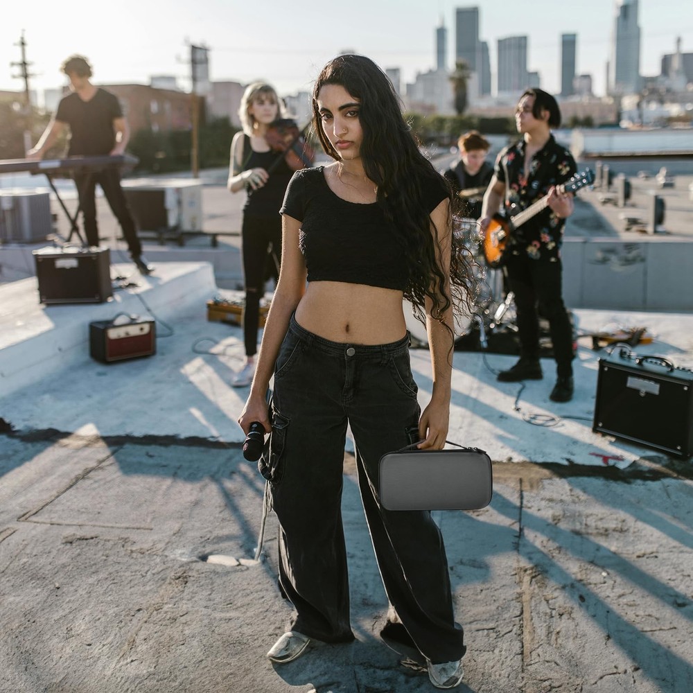 Boobowl Bluetooth Microphone Wireless Case Digital Small to Medium, Grey