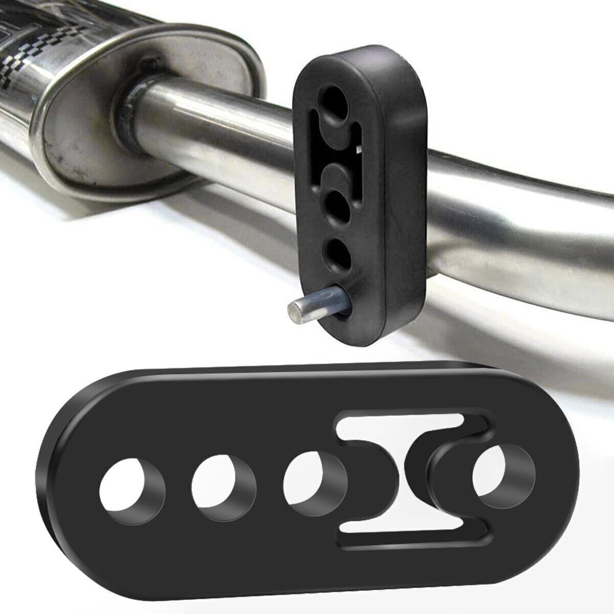 Universal 4Pcs Exhaust Hanger Rubber Adjustable Insulator Bushing Mount 4 Holes