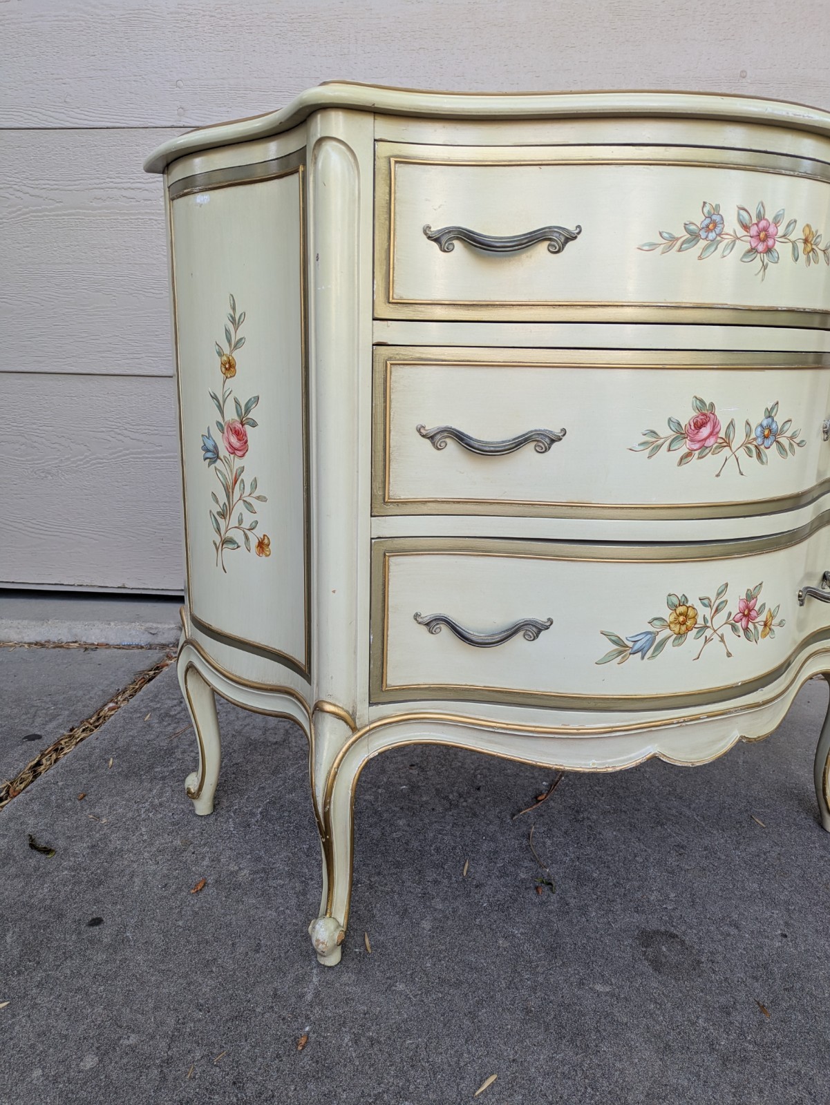 Vintage Drexel Touraine French Provincial Bachelor Dresser Chest of 3 Drawers