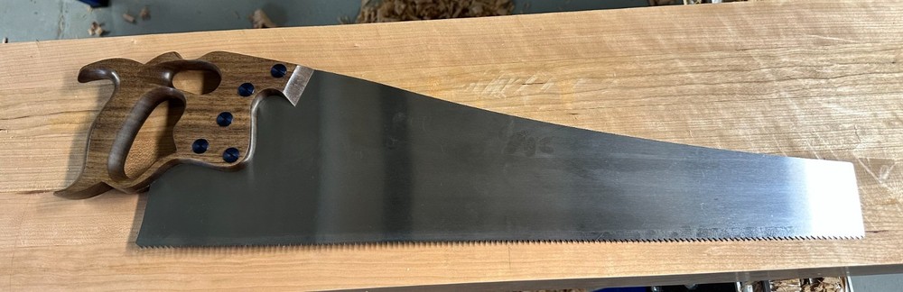Bad Axe 22" Rip Hand Saw, Walnut Handle (Regular), New (No Box)