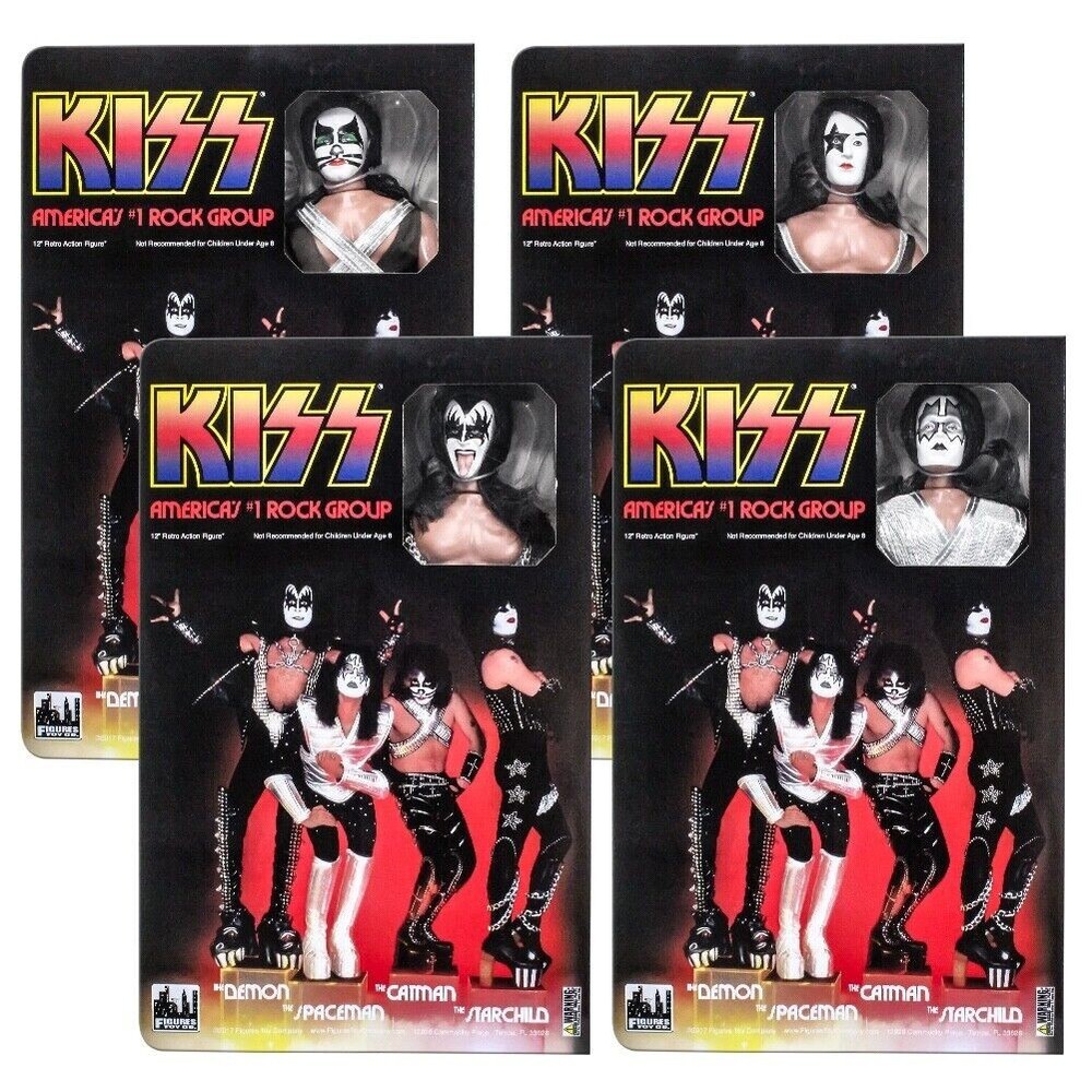 KISS 12 Inch Action Figures Series 9 Love Gun: Set of all 4 MEGO REPRODUCTIONS
