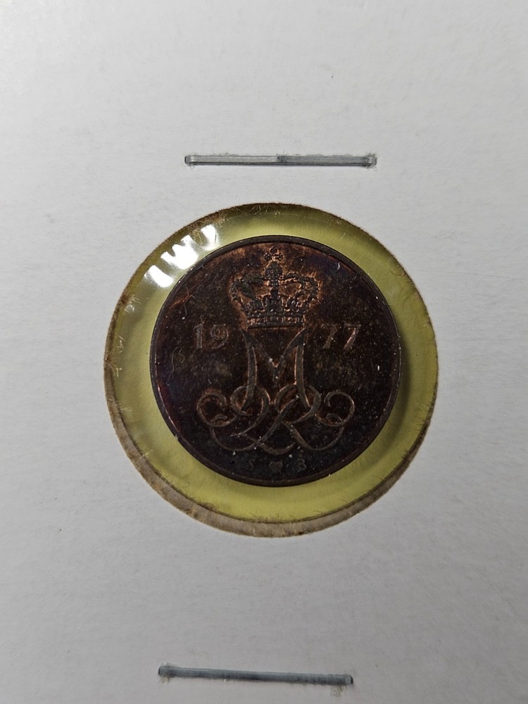 COINS - DENMARK - 5 ORE 1977