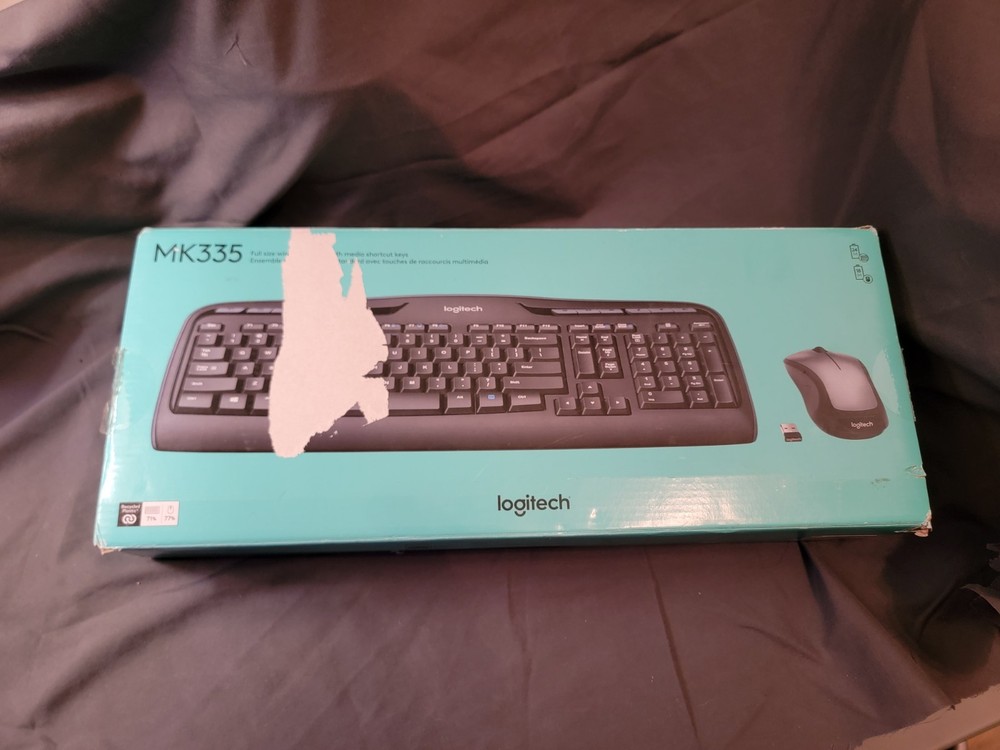 Logitech MK335 Quiet Wireless Keyboard & Mouse Combo Black/Silver