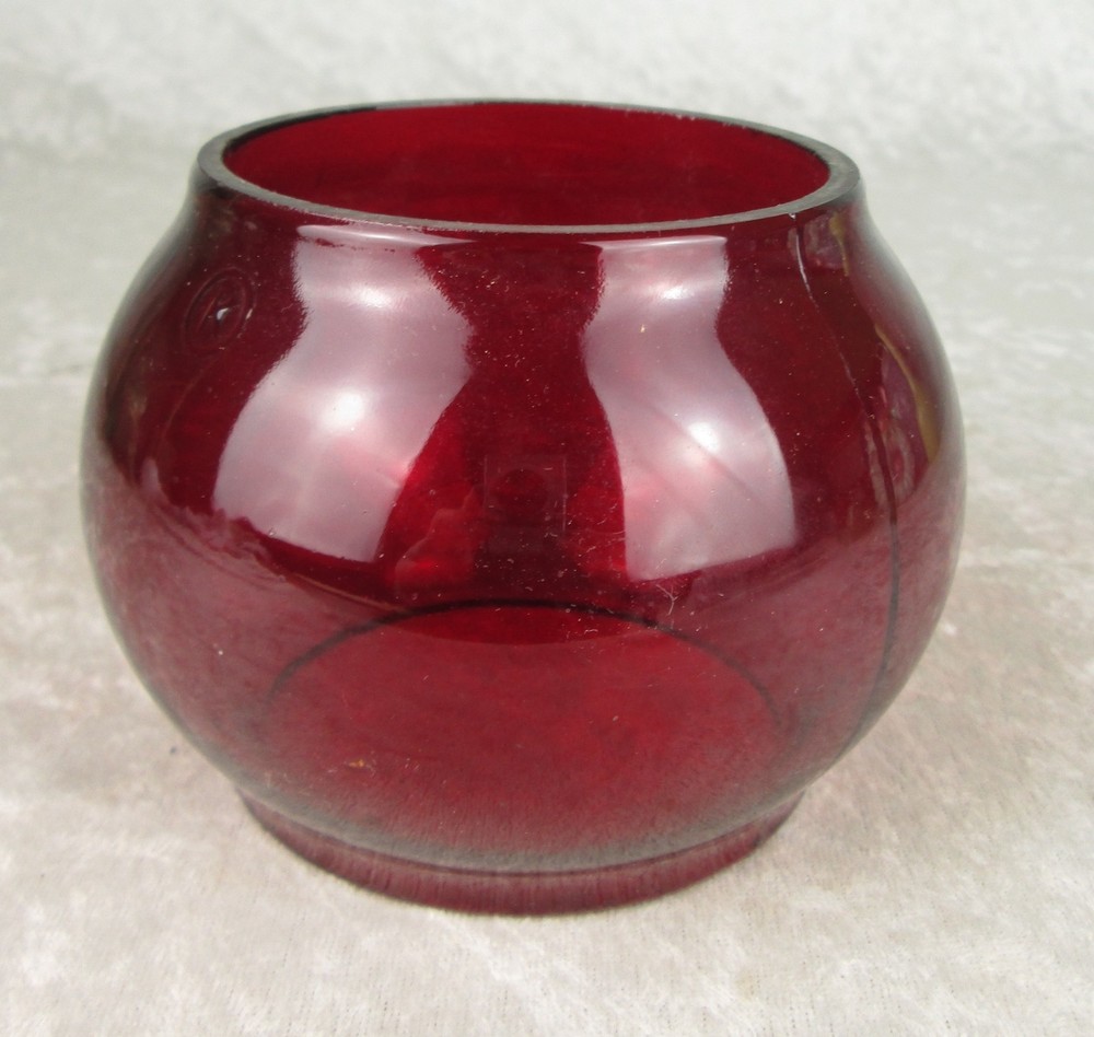 Kopp Railroad Glass Globe Ruby Red Train Lantern Ball Shape "K" Mark