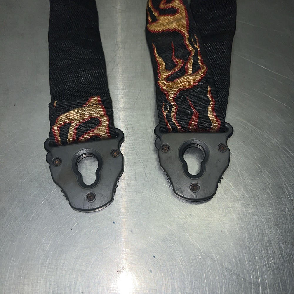 Planet Waves Locking Flame Guitar Strap Golf Wang