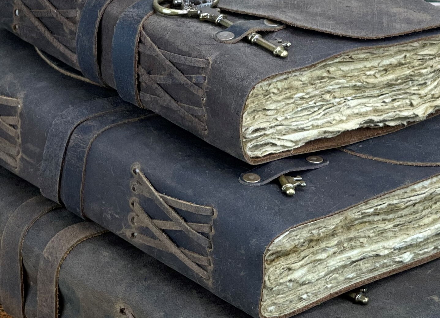 Personalized Leather Journal With Small Defects Handmade Deckle Edge Paper