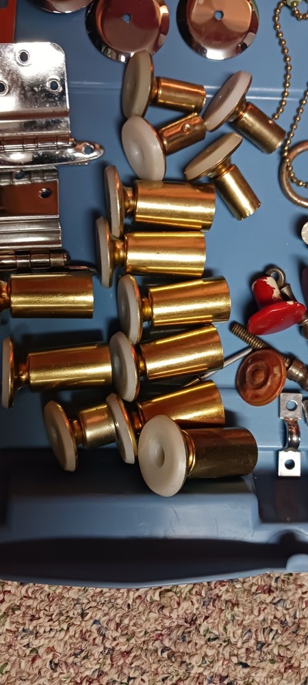 Lot VTG Misc Hardware CABINET Pulls Knobs BACK PLATES LIGHT PULLS CHAIR BOOTS