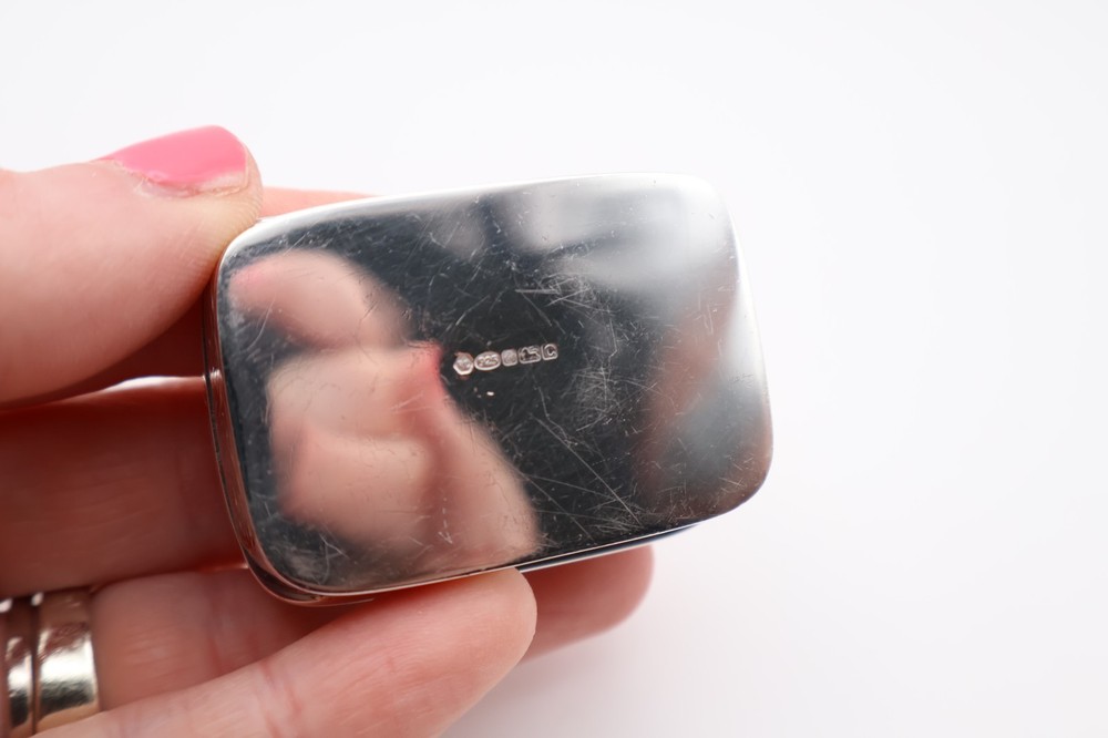 Contemporary Solid Silver Snuff Box Hallmarked Sheffield 2002