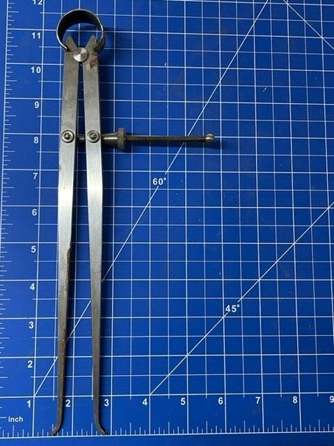 LUFKIN 42-10 INSIDE SPRING CALIPERS WITH SOLID NUT, 10"  IN STOCK!! -rusty