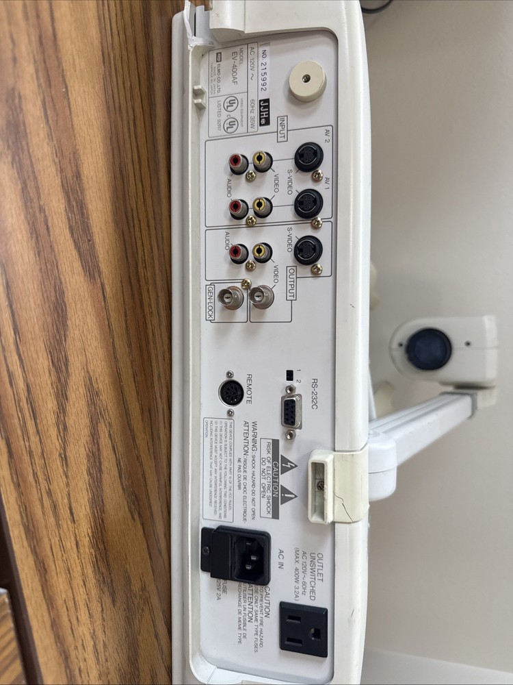 Elmo EV-400AF Visual Presenter Auto-Focus Camera Overhead Projector MWK5