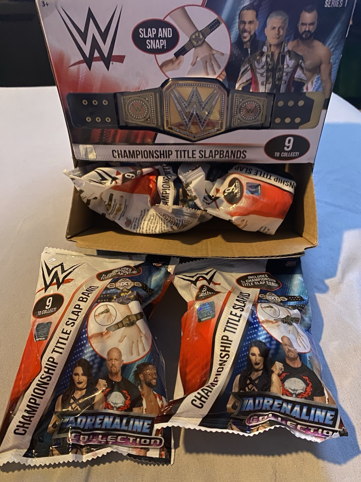 WWE Series 3 Slap Belts  Grab Bag  Adrenaline Championship Bracelets Nib