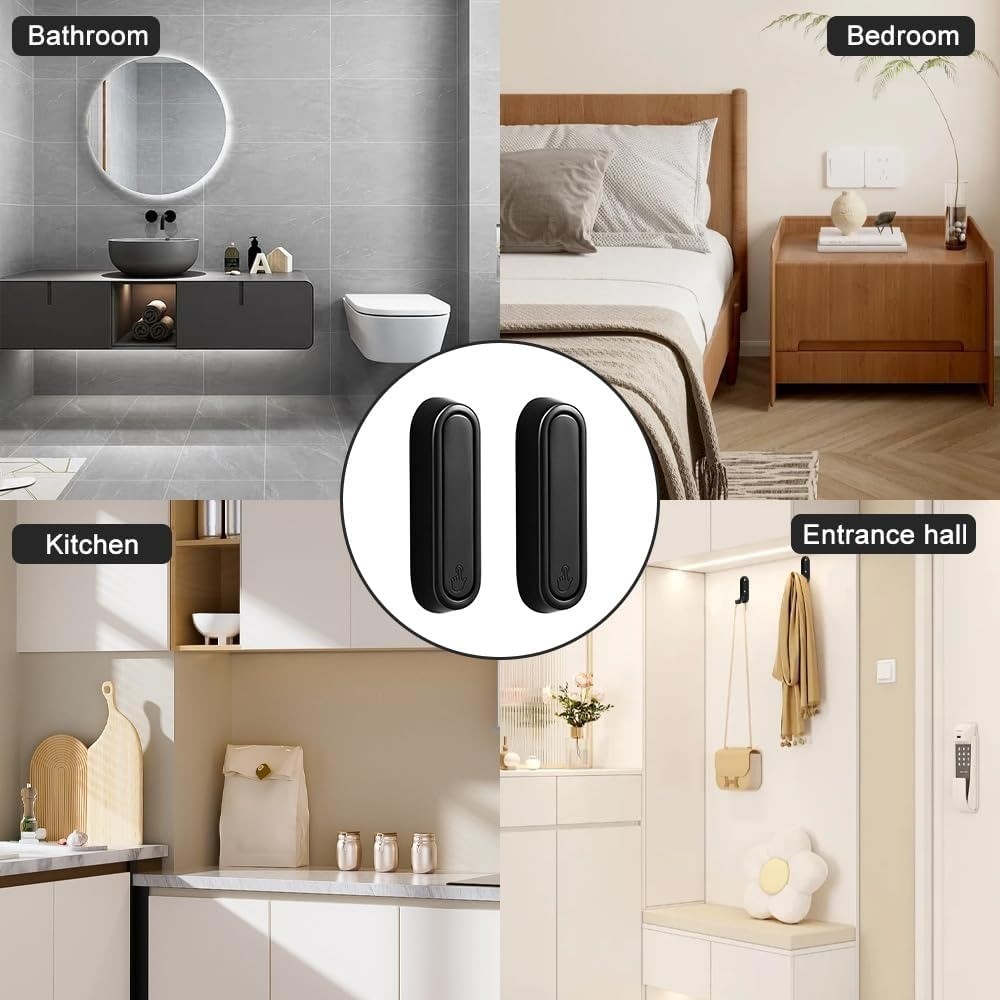 Foldable Wall Hooks 2 Pack Black Space Saving Folding Hooks for Entryway Coat