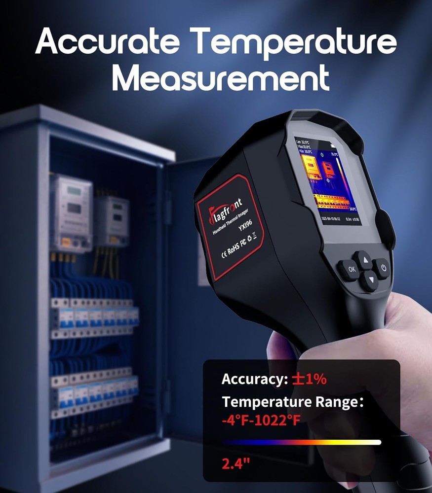 High-Resolution Infrared Camera - Wide Temperature Range & Adjustable Features
