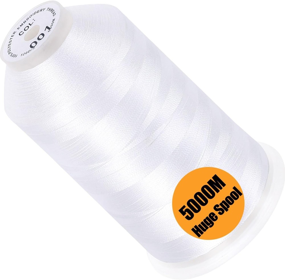 Single Huge Spool 5000M Each Polyester Embroidery Machine Thread 40WT for Com...