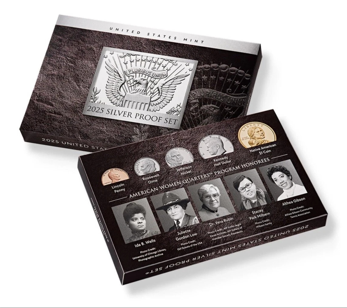 IN-HAND 2025 S US Mint Silver Proof Set - 10 Coins w/ Box & COA 25RH , W/ Penny