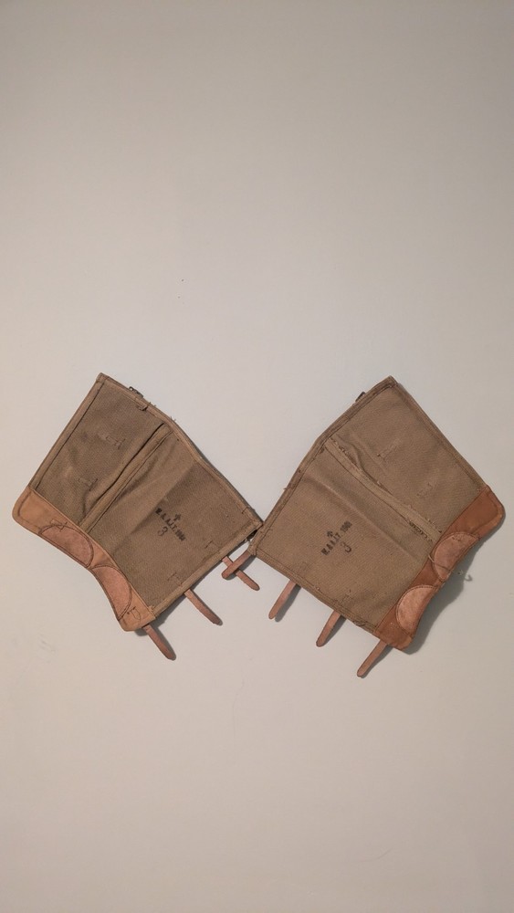 Original WW2 British Army 37 Pattern Spats Dispatch Gaiter Pair - 1944 Dated