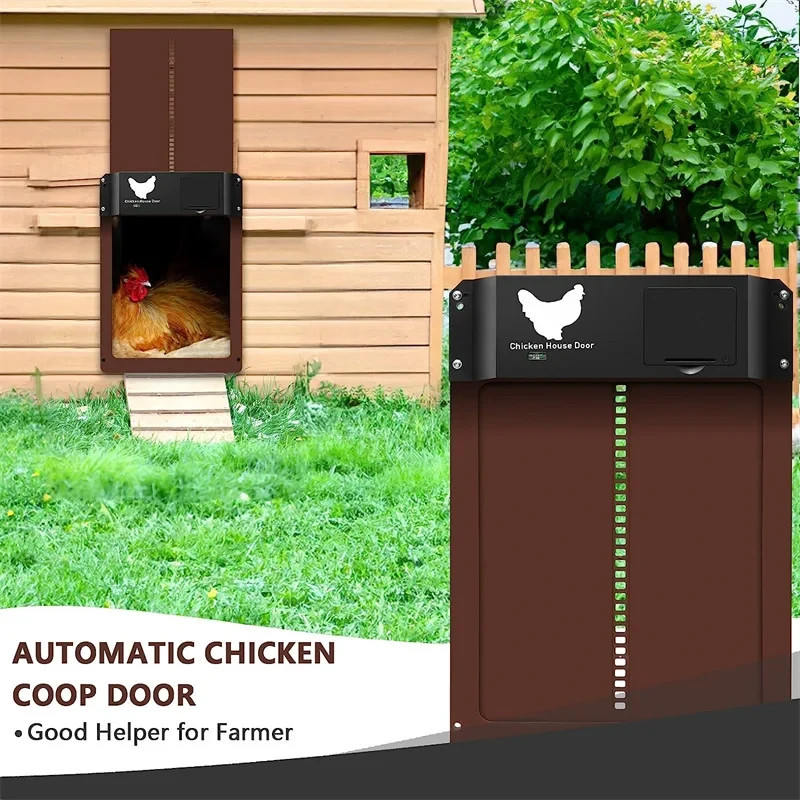 Automatic chicken coop door sensor light automatic door opener for chickens chickens
