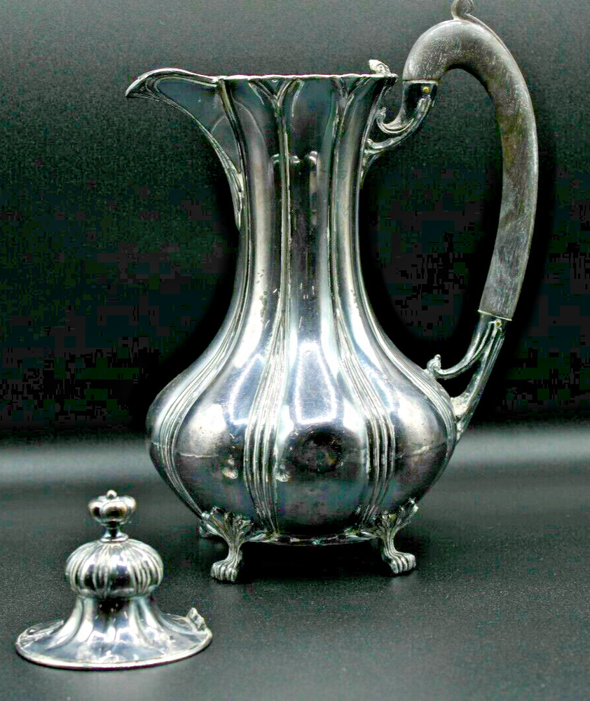 Vintage Pairpoint Quadruple Plate Coffee Pot & Sugar Container Set