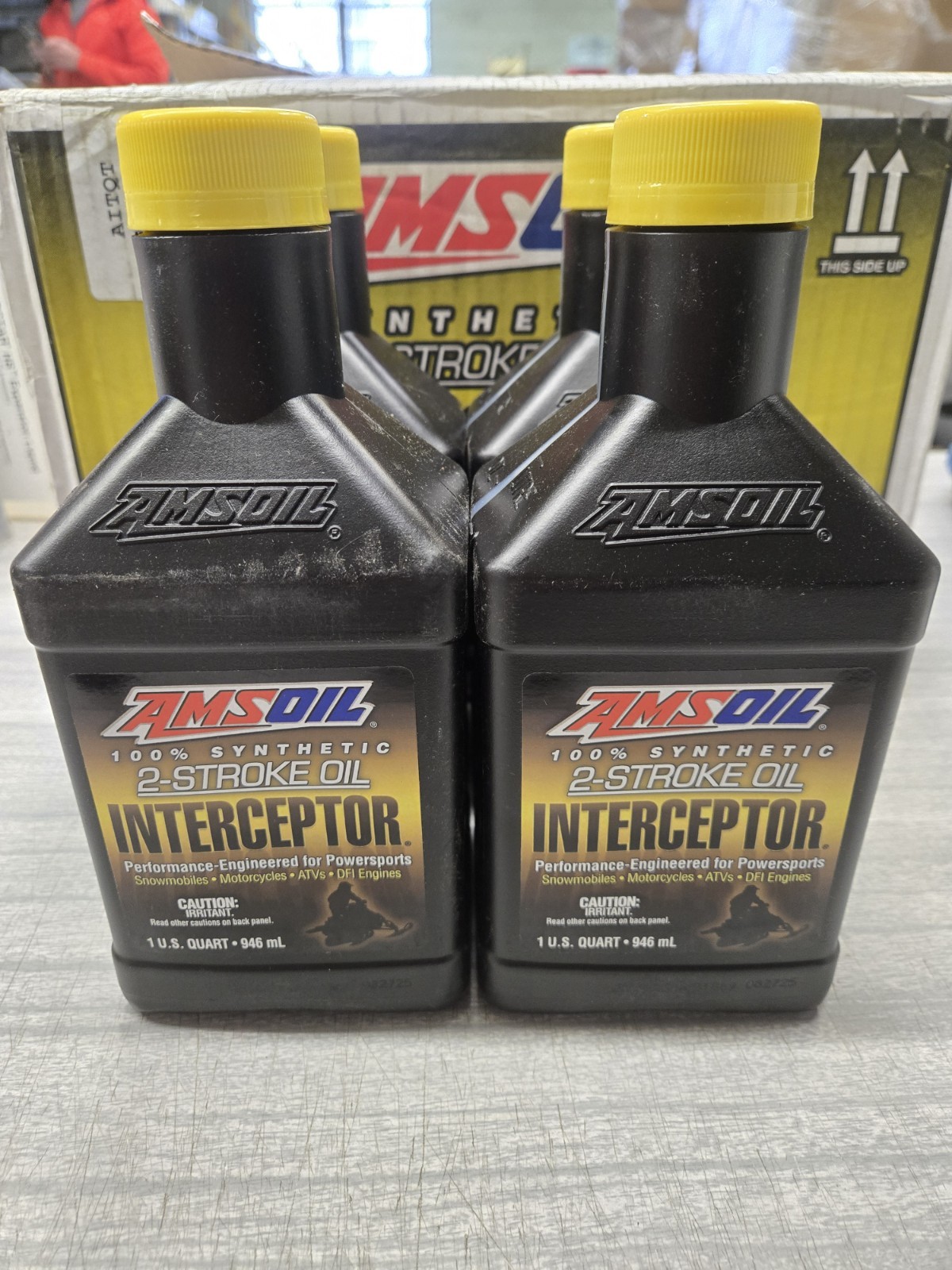 AMSOIL Interceptor 100% Synthetic 2-Stroke Oil- PACK OF 4 QUARTS