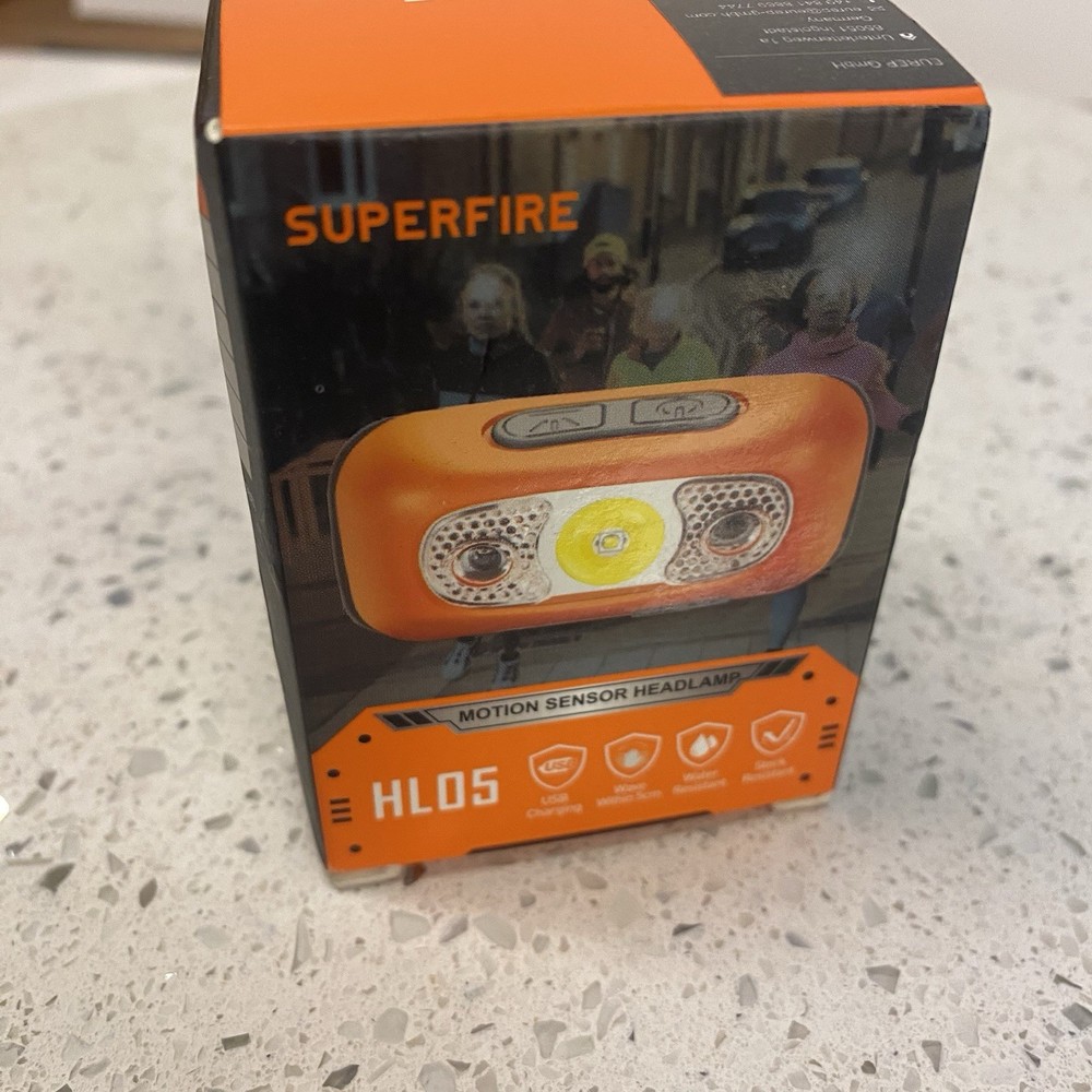 Superfire HL05 Motion Sensor Headlamp New In Box