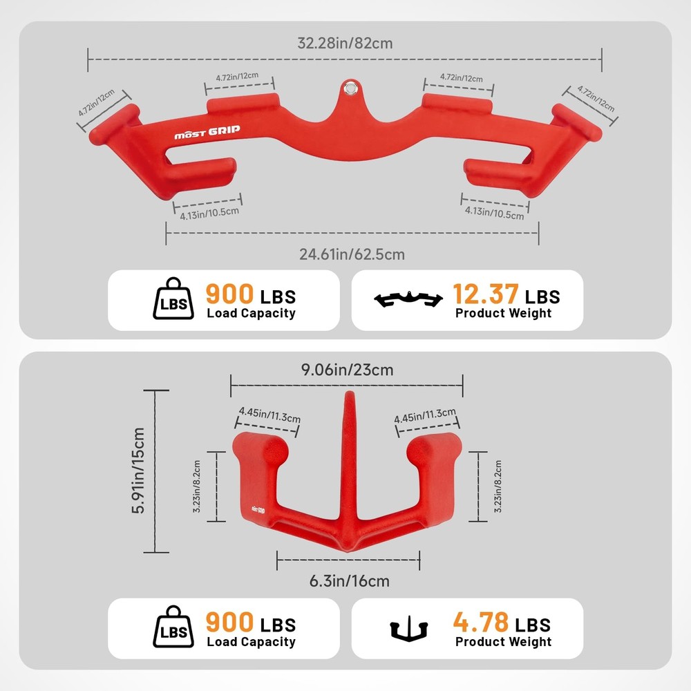 LAT Pull Down Bars Set, Triangular Stability LAT Pulldown Attachments with 8 ...