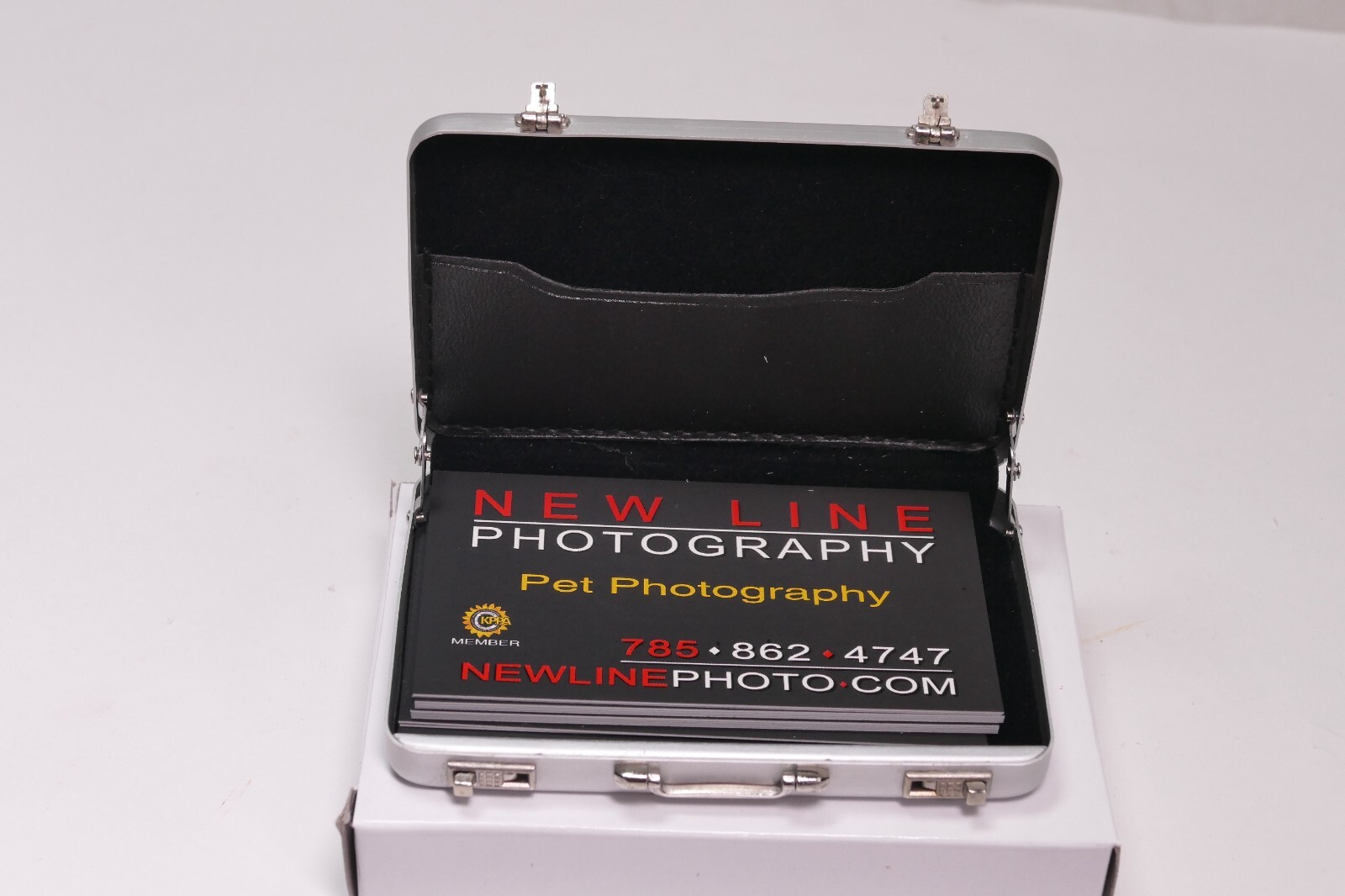 MINI Briefcase Business Card Case - Card Holder - NEWLINEPHOTO.COM LOGO