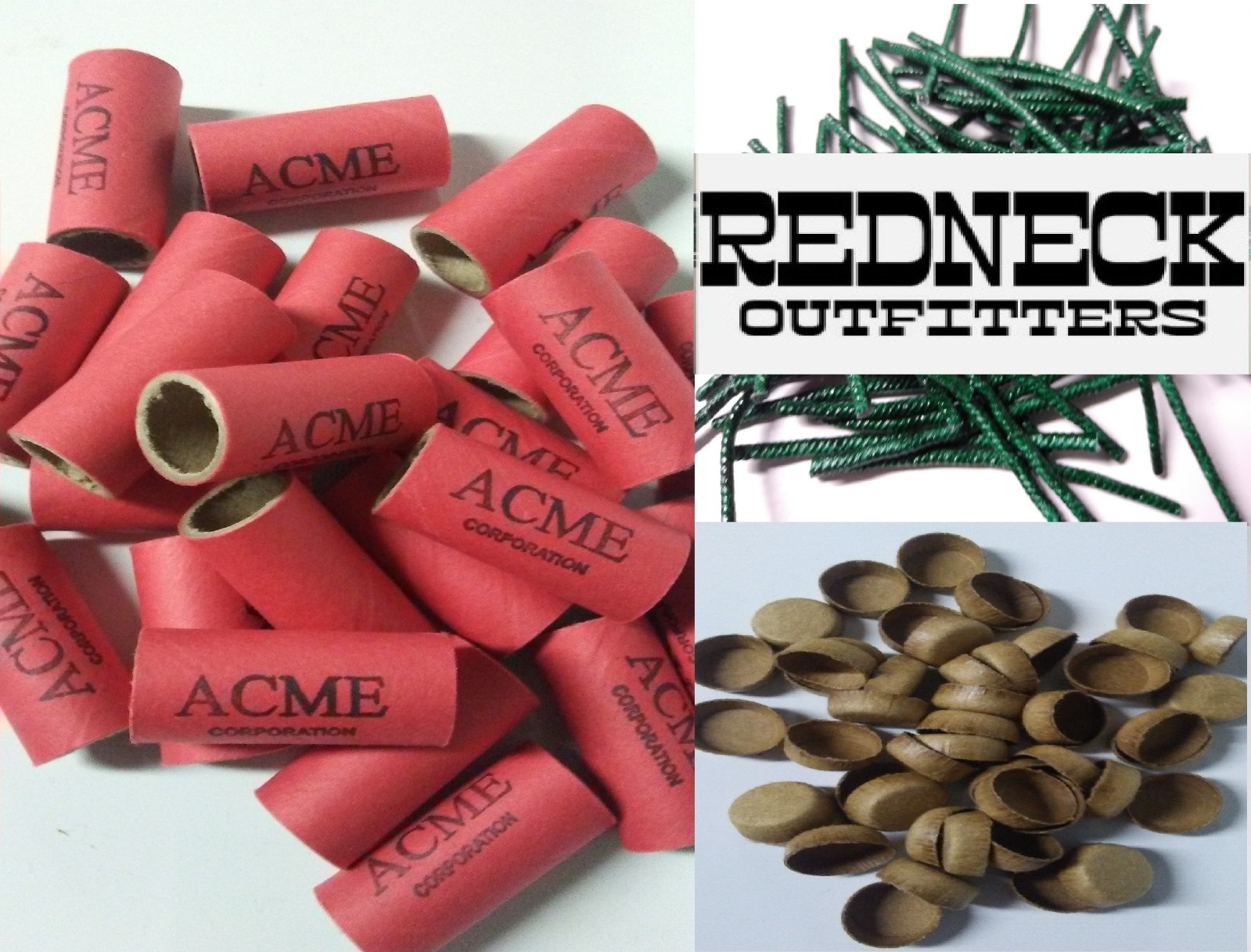 Pyro Tube Supplies Red Salute 5/8 x 1-1/2 w/kraft plugs 25ct - MISSTAMPED