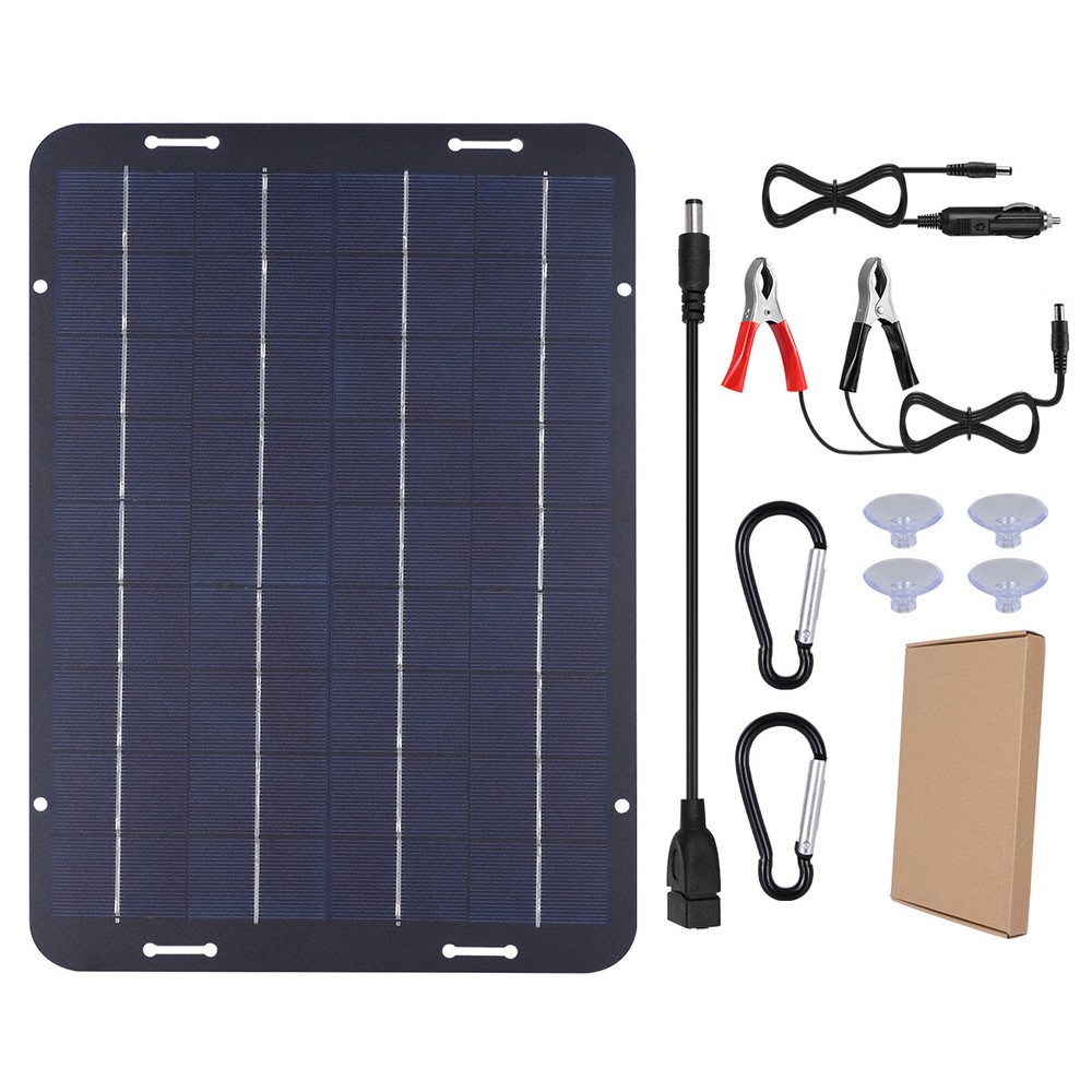 1-10 Pack 60W Solar Panel 18V Polycrystalline Silicon Solar USB Charging Panel
