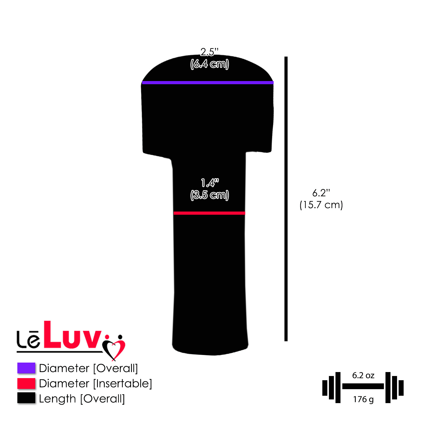 LeLuv Penis Pump Magic Sleeve Insert for 1.5 Inch to 2.5 Inch Diameter Cylinders
