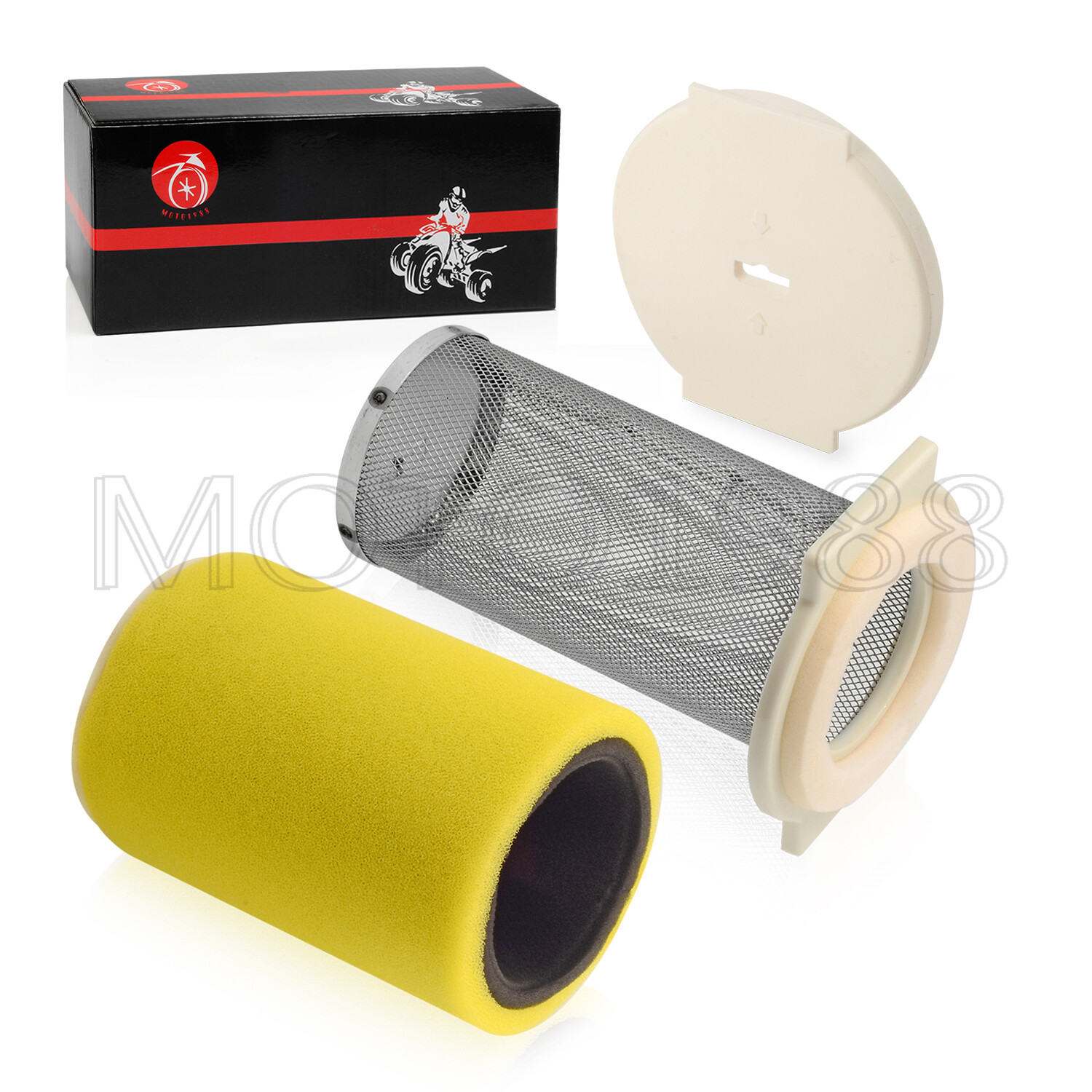Air Filter & Guide & END CAP For Yamaha Moto-4 250 YFM250 89-91 1YW-14458-01-00