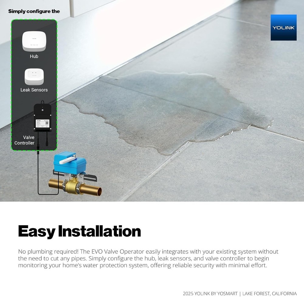 Advanced Leak Detection System with Wireless Controller & Long Range Sensors