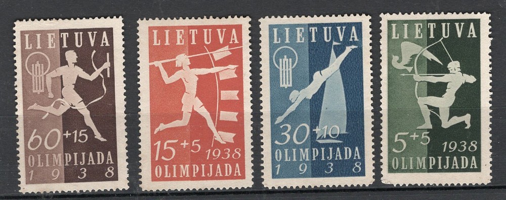 LITHUANIA, YV # 362/5, COMPLETE SET, M NO GUM