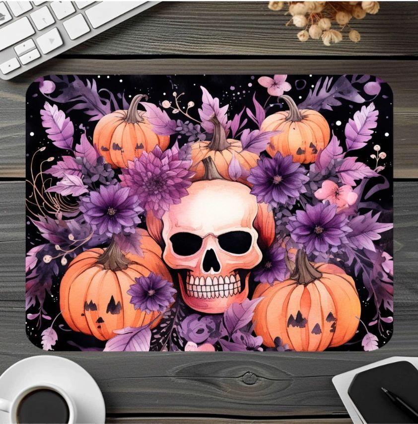Skull & Pumpkins Mouse Pad