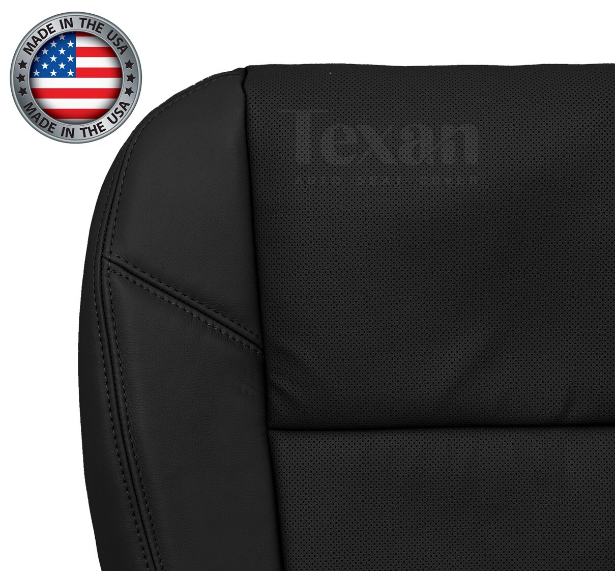 2009 to 2014 GMC Sierra 1500 Denali Passenger Bottom Perforated Seat Cover Black
