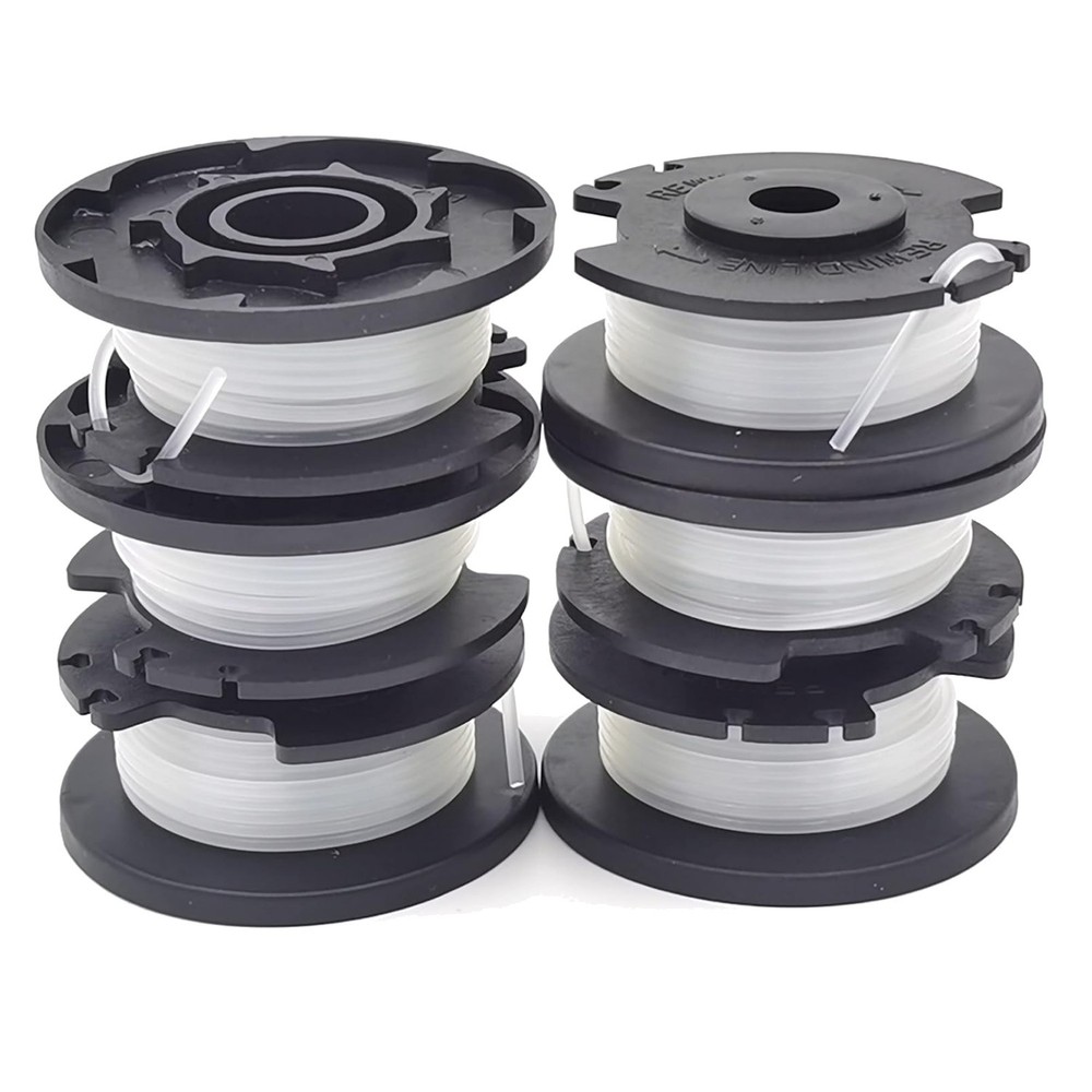 6 Pack Hyper Tough Replacement Spools - 0.065" Durable Trimmer Line, 16ft Each