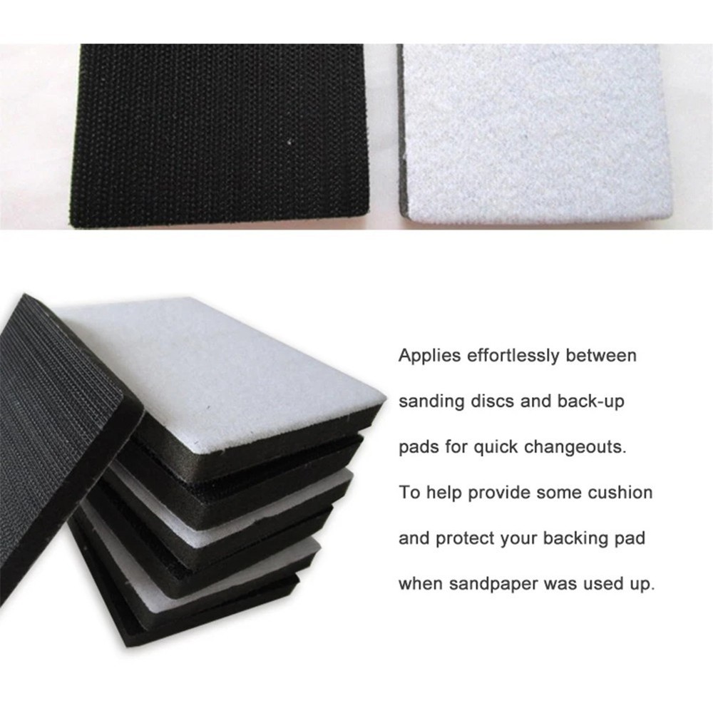 Interface Pad Sander Backing Hook&Loop Interface Pad Rectangle Soft Sponge