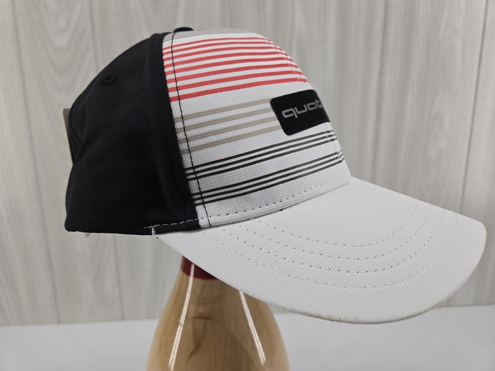 AUDI StrapBack Mesh Trucker Hat Panel Cap Black White